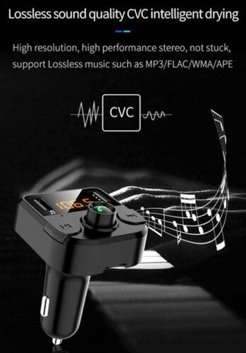 Transmisor Receptor De Audio Estéreo Fm Bluetooth Mp3 P/auto Negro
