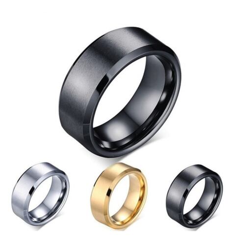 Anillo De Titanio Liso Acero Inoxidable Minimalista Parejas  talla 12