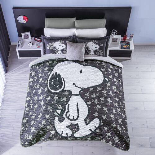 Edredón Ligero Snoopy Black Matrimonial