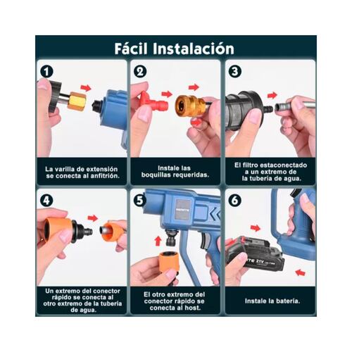 Hidrolavadoras Inalámbricas Pistola De Lavado Alta Presión