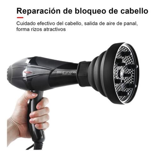Difusor Retráctil De Silicona Universal Para Secadora Negro