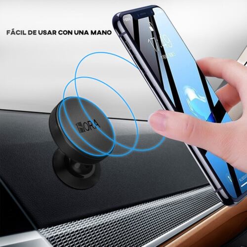 Soporte Magnético De Aluminio Para Celular 1hora Negro