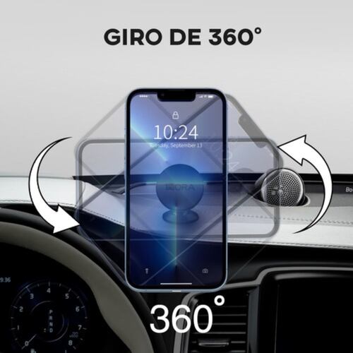 Soporte Magnético De Aluminio Para Celular 1hora Negro