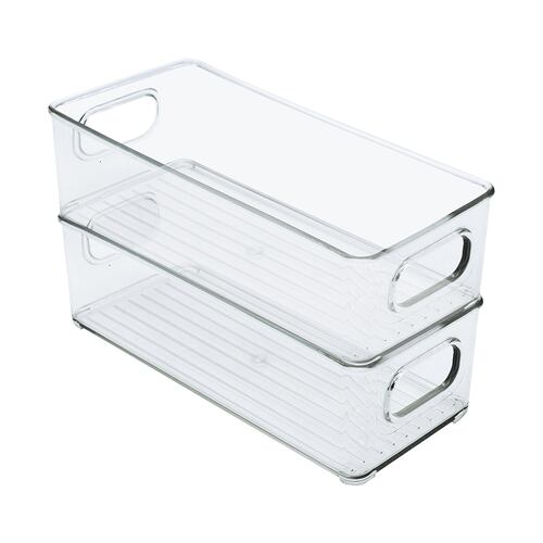 AGBOX Organizadores Para Refrigerador Set De Contenedores 4 Piezas con Asas TH-CONREF01.