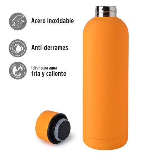AGBOX Termo Botella Acero Inoxidable Fría/caliente 750 ML Naranja AG-TERAM01.