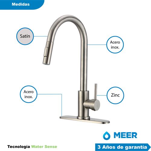 Fregadero de Cocina de Acero Inoxidable con Mezcladora Kit de Instalación y Accesorios de Regalo