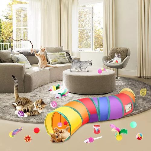 Juego De Plumas Con Campana Para Gatos, 22 Unidades