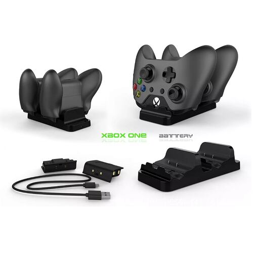 Base Cargadora Doble Negro