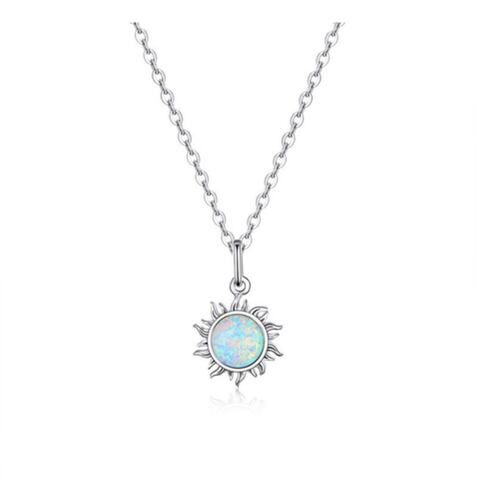 Collar Bamoer De Plata 925, Ópalo Plata