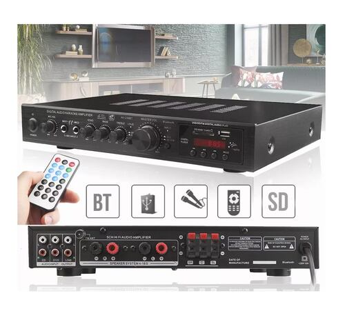 Amplificador De Audio Case 5 Canales 2000w Negro