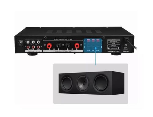 Amplificador De Audio Case 5 Canales 2000w Negro