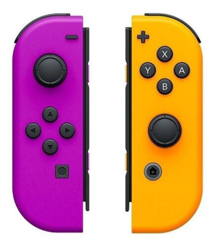 Set de control inalámbrico Nintendo (L)/(R) morado neón y naranja neón