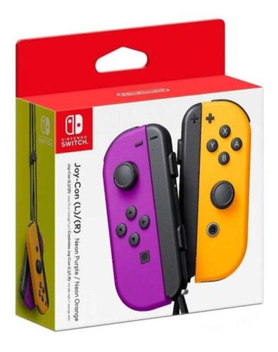 Set de control inalámbrico Nintendo (L)/(R) morado neón y naranja neón