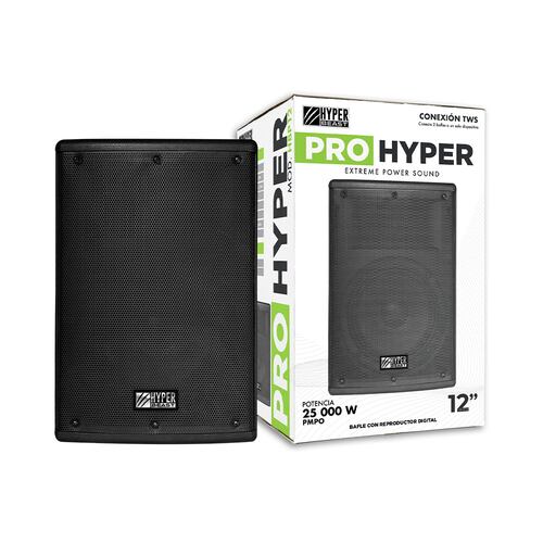 Bocina Bafle Hyper Beast 12 Pulgadas Bluetooth TWS 60W RMS Batería.