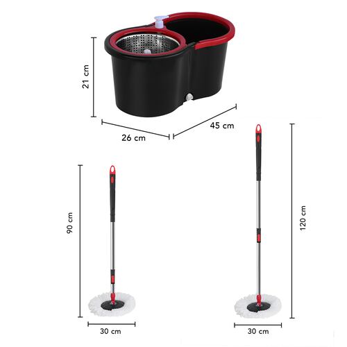 AGBOX Trapeador Giratorio Spin Mop 360 Sistema De Limpieza AG-SPINMOP