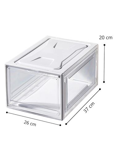 AGBOX Zapateras Apilables Premium Alexa 12 Pack Blanco ZAP12BL.