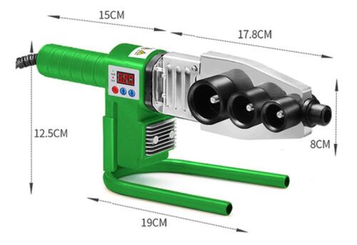 Termofusor Kit 1000w Pantalla Digital De Con 6 Dados+tijeras Verde