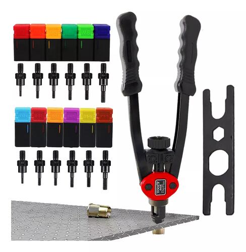 Remachadora Para Tuercas De Manual Profesional Remache Negro
