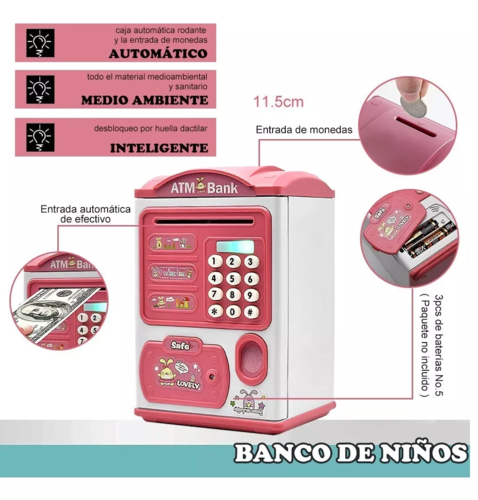 Alcancías Electronicos Cajas Fuertes Cajas Decoraciónes Rosado