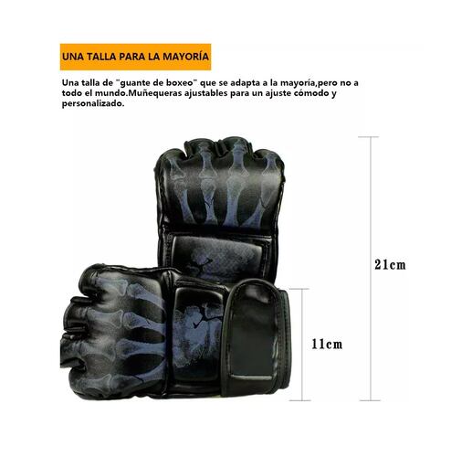 Guantes De Entrenamiento De Boxeo Medio Dedo Negro