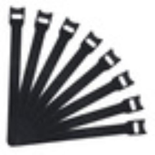 Cincho Suja Cables, Brida Con Velcro Reutlizable 100 Pzs Negro