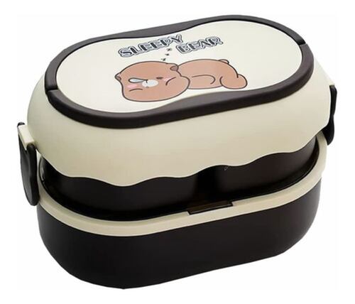 Lunch Box Infantil Fiambrera Escuela Con Cubiertos 1600ml Rojo 