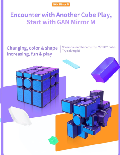 Cubo M 3x3x3, Rubik Profesional Magnético Morado