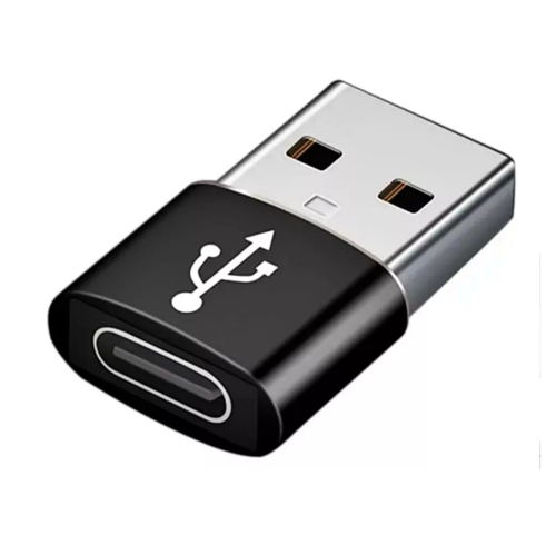 Adaptador Usb Tipo C Hembra A Usb Macho Negro
