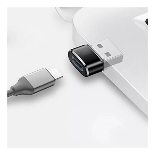 Adaptador Usb Tipo C Hembra A Usb Macho Negro