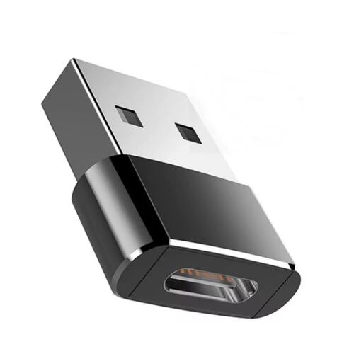Adaptador Usb Tipo C Hembra A Usb Macho Negro