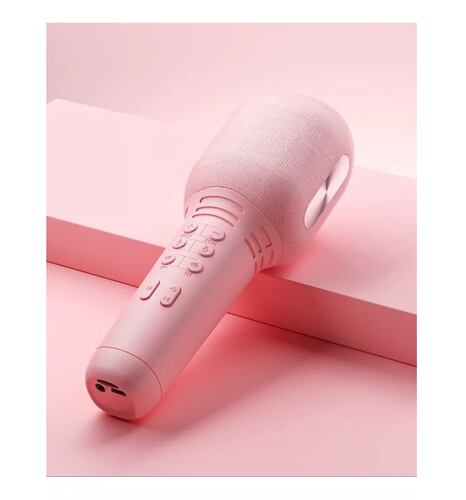 Microfono Inalambrico Karaoke Bocina Bluetooth Mp3 Celular Rosa