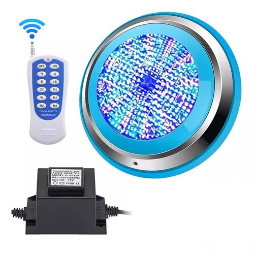 Lampara Para Alberca Rgb + Transformador Control Remoto