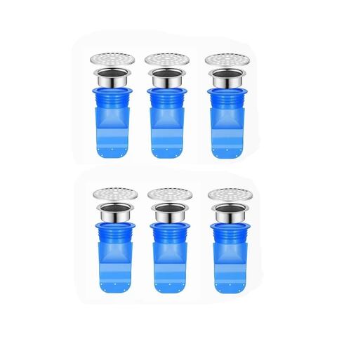 Set Válvula Antiolores+no Retorno+anti Bichos, Para Coladera 6pz