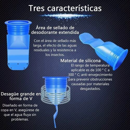 Set Válvula Antiolores+no Retorno+anti Bichos, Para Coladera 6pz