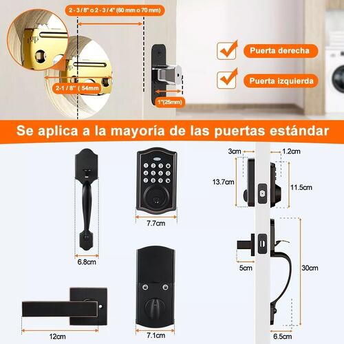 Cerradura Inteligente De Seguridad De Entrada Con Manija
