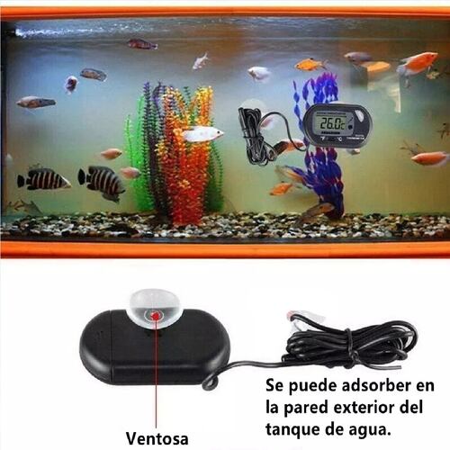 Termometro Digital Lcd Acuario Pecera Sonda Temperatura Agua