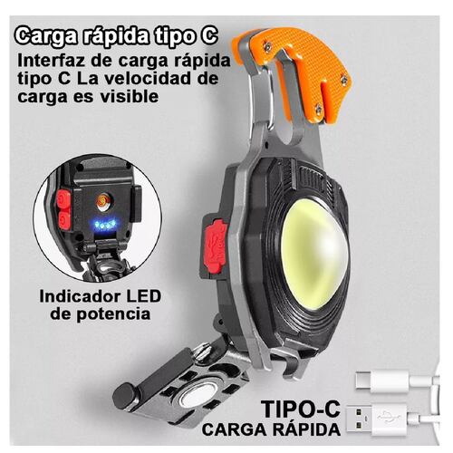 Linterna Led Llavero Portátil Lámpara Táctica Multifunción