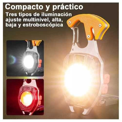 Linterna Led Llavero Portátil Lámpara Táctica Multifunción