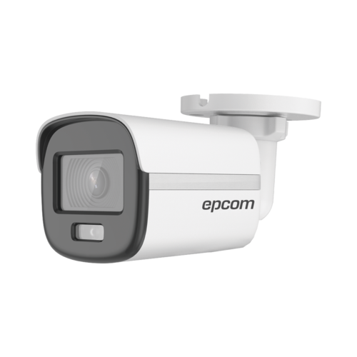Cámara tipo bala EPCOM B8-TURBO-C  de 2MP Con Grabación a color y micrófono integrado 24/7  metálica  Para exterior IP67.