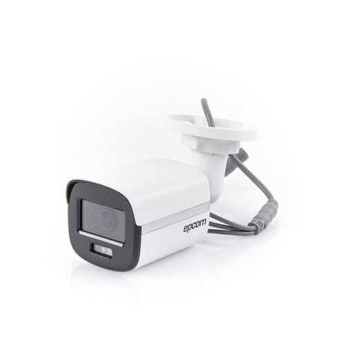 Cámara tipo bala EPCOM B8-TURBO-C  de 2MP Con Grabación a color y micrófono integrado 24/7  metálica  Para exterior IP67.