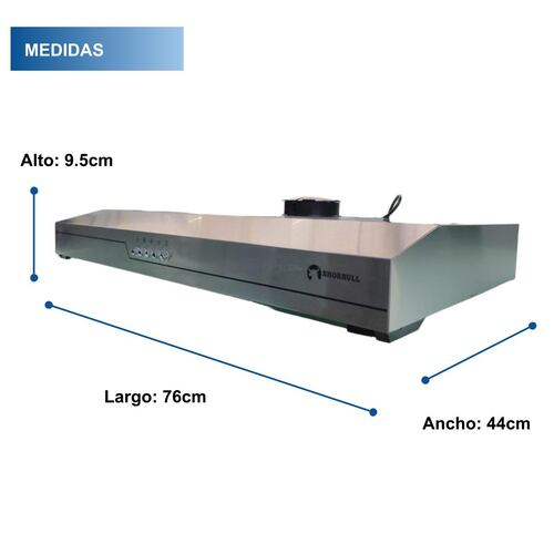 Campana Extractora Empotrable Acero 76 cm SHORBULL.