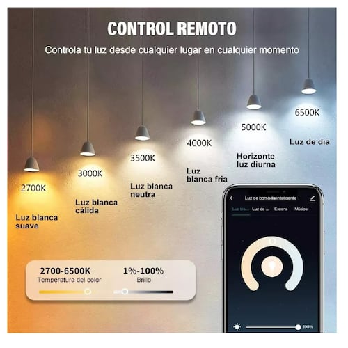 Foco Inteligente Wifi Con Siri Alexa Google Home 10w 1000lm