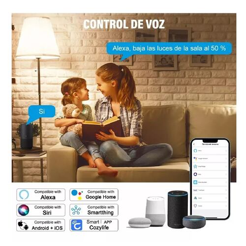Foco Inteligente Wifi Con Siri Alexa Google Home 10w 1000lm
