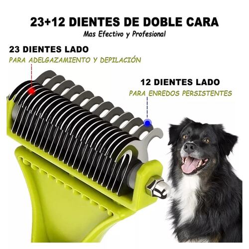 Kit Cepillo Deslanador Pelo Y Peine Para Perro Gato Mascotas