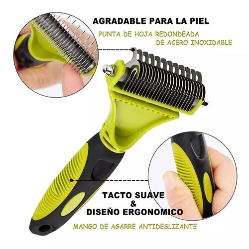 Kit Cepillo Deslanador Pelo Y Peine Para Perro Gato Mascotas