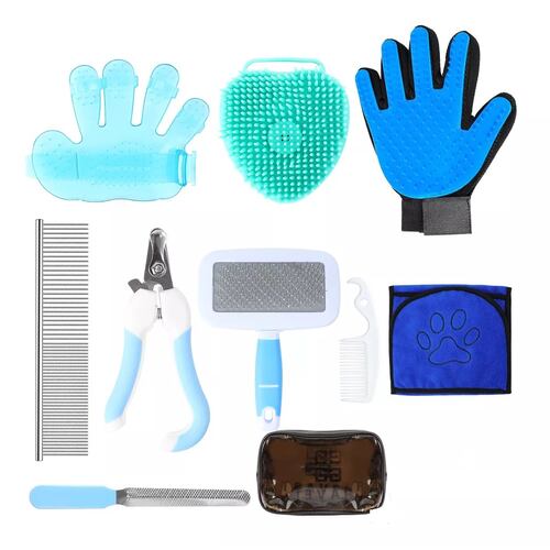 Kit Cepillo Para Perros Y Gatos Peine Para Mascota 10 Pcs