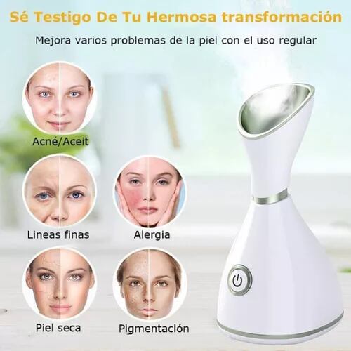 Facial Vaporizador Nano Iónico Sauna Facial Poros Limpieza Color Verde