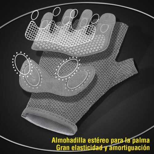 Guantes Gym Tacticos Pesas Crossfit Gimnasio Negro L