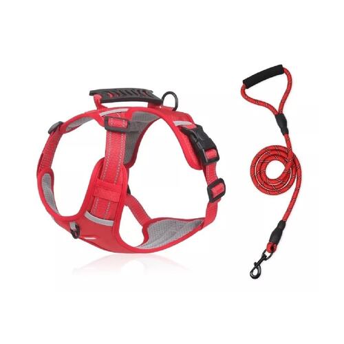 Pechera Arnés De Seguridad Para Perro Grande Rojo