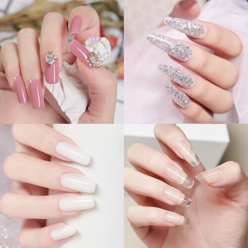 Kit De Uñas Completo Poligel Lamparas Leds Kit Uñas 40 Pzs